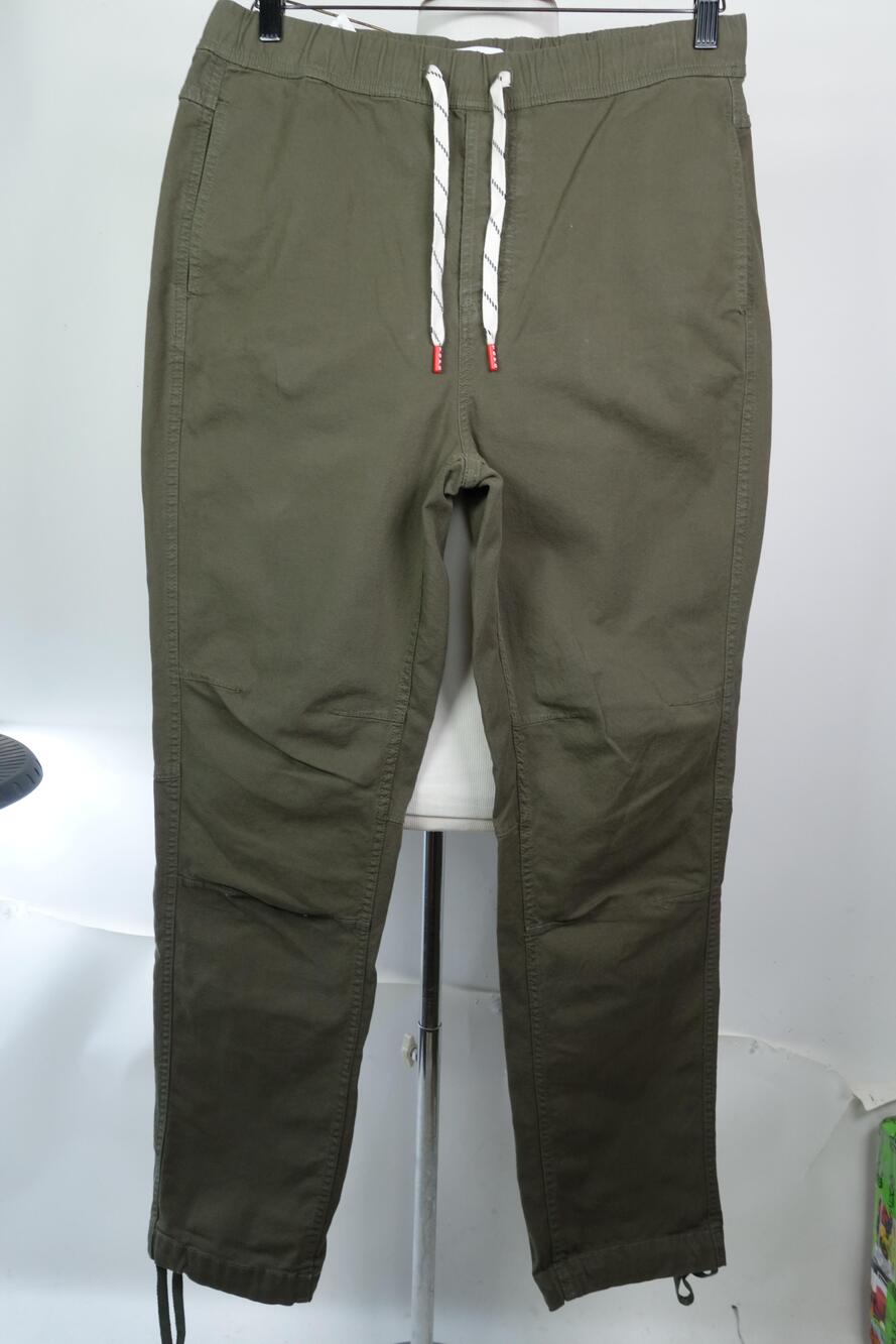 Topo Designs Pants Mens 36x31 Green Canvas Jogger Elastic Drawstring Waist